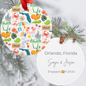 Custom Florida Christmas Ornament | Florida Gift | Florida Acrylic Ornament Gift Tag | Florida Tree Ornament | Souvenir from Florida
