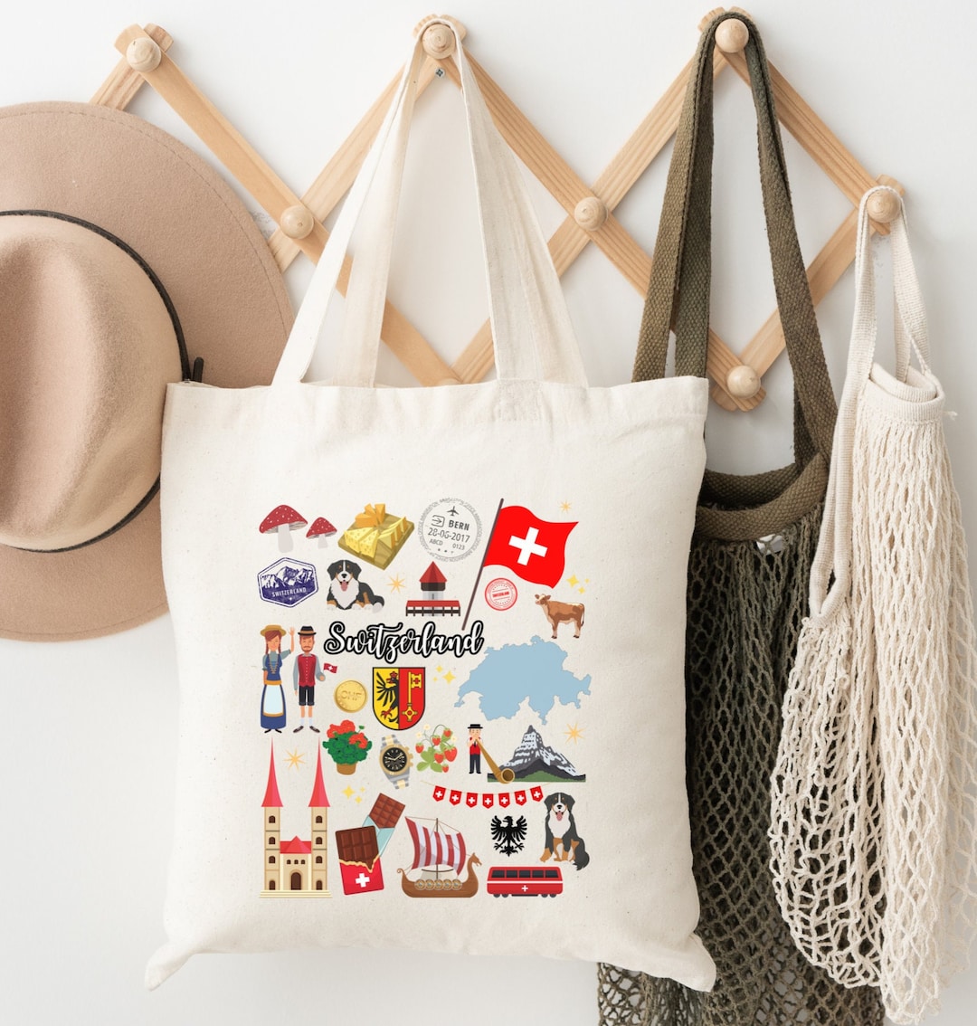 Switzerland Tote Bag Swiss Tote Bag Switzerland Gift Farmers