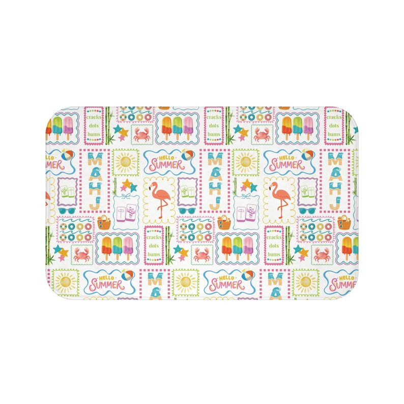 Zomer Mahjong Badmat Mahj Badkamer Decor Nieuw appartement Huiseigenaar Cadeau afbeelding 3