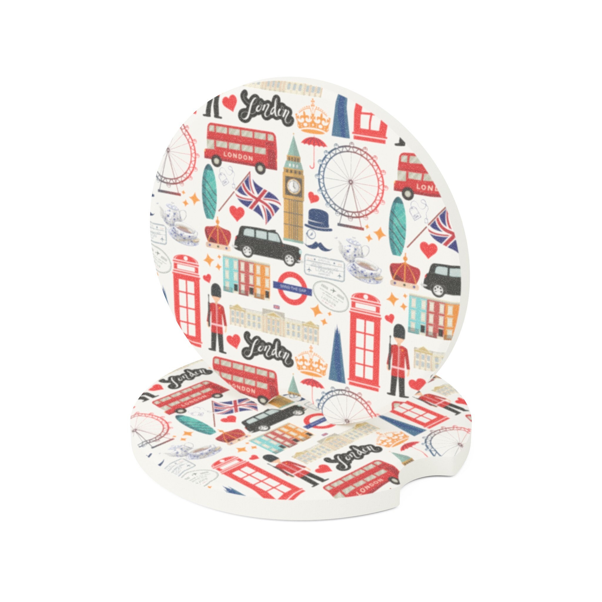 London Car Coasters | Soapstone Car Coaster | British Gift | London Cup ...