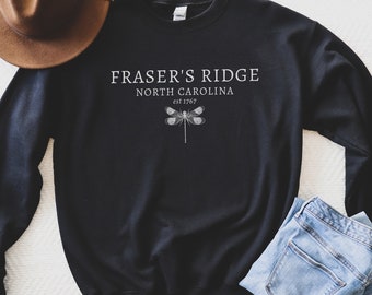 Jamie Fraser Sweatshirt Fraser's Ridge Shirt Claire Dragonfly Shirt Fraser Ridge Clan Outlander Sweatshirt Womans Clothing