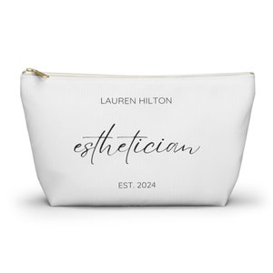 Personalized Esthetician Make Up Bag | Esthetician Bag | Esthetician Gift | Esthetician Christmas | Esthetician Graduate | Spa Staff Gifts