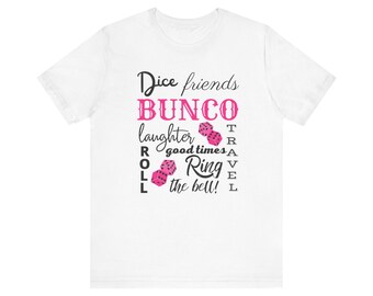 Bunco woordwolk shirt Bunco nacht T-shirt Bunco vrienden shirt Bunco prijs shirt Bunco dobbelspel avond