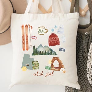 Utah Girl Tote Bag | Utah Tote Bag | Salt lake City Gift Farmers Market Tote Bag | Utah Gift Tote Bag | Utah Girl Vacation Tote Bag