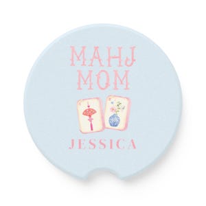 Mahjong Car Coasters Tile Game Car Coaster Mahj Mom Custom Tile Car Coasters Personalized Gifts for Her