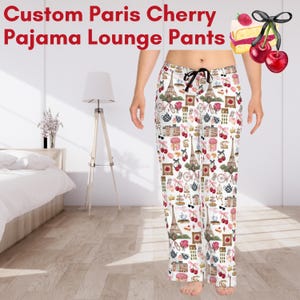 Paris Pajama Pants | Paris Gift | French Gift | Paris Coquette Aesthetic | France Travel | French PJ Pants | Travel Gift Paris Souvenir