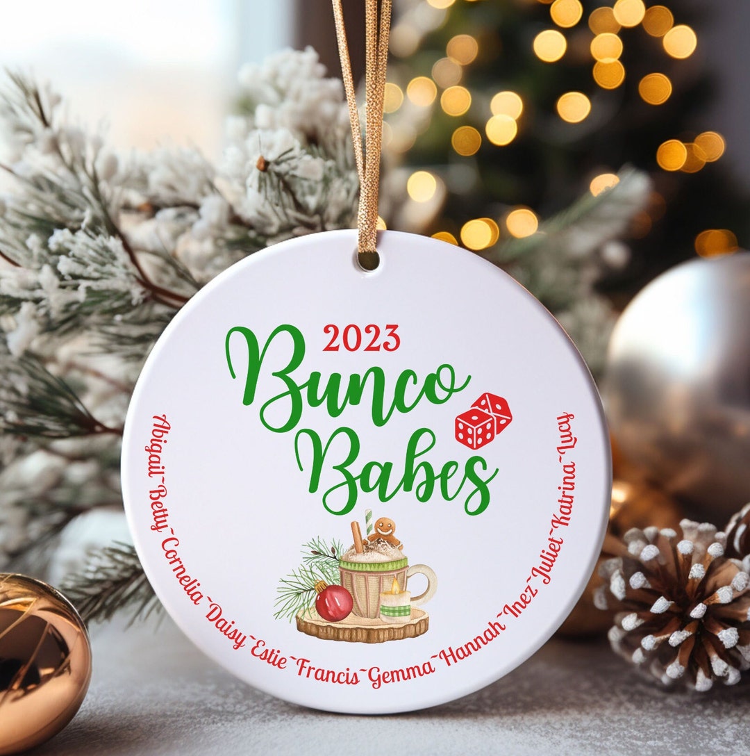 Custom Bunco Group Christmas Ornament Personalized Bunco Babes Names