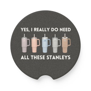 Stanley Cup Car Coasters | Soapstone Car Coaster | Stanley Tumbler | Stanley Cup Holder Coaster | Stanley Mug Car Accessory | Gift for Mom
