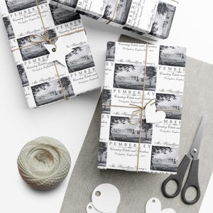 Jane Austen Wrapping Paper Roll and Sheets Pemberley Theme Book Lover Jane Austen Gift  Austen Theme Wrapping Paper