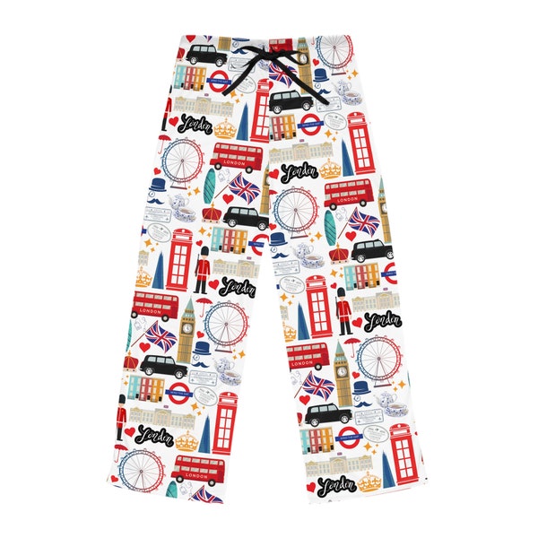 London Pajama Pants | London Gift | British Gift | London Icons | Great Britain Travel | British PJ Pants | Travel Gift UK Souvenir