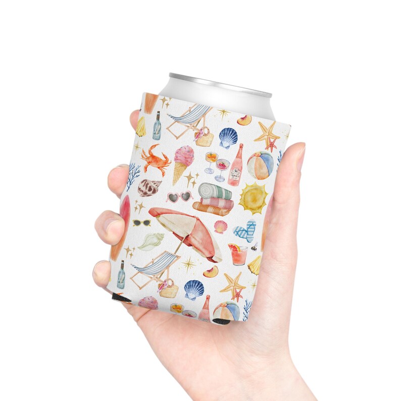 Summer Can Cooler Beach Can Cozy Bachelorette Party Gift Birthday Can Cooler Gift Bachelorette Party Gift Slim & Regular Cans image 5