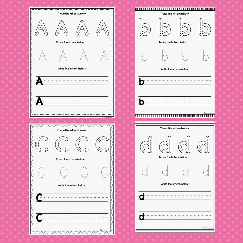 Letter Writing &amp; Tracing for Pre-k and Kindergarten - Etsy