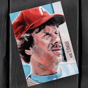 Carte artistique de baseball Mike Schmidt ACEO en édition limitée Phillies de Philadelphie
