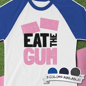 Maglietta raglan Eat the Gum con maniche a 3/4