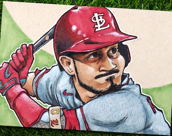 Nolan Arenado St. Louis Cardinals • Baseball Original Marker Drawing 5x7