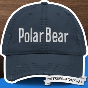 Bonnet pour papa effet vieilli ours polaire