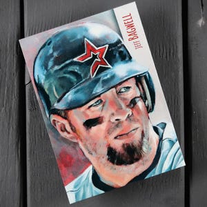 Carte artistique de baseball Jeff Bagwell ACEO en édition limitée Astros de Houston