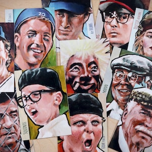 Juego completo de las mejores películas de béisbol (11 cartas) Tarjetas de arte de béisbol de edición limitada de ACEO