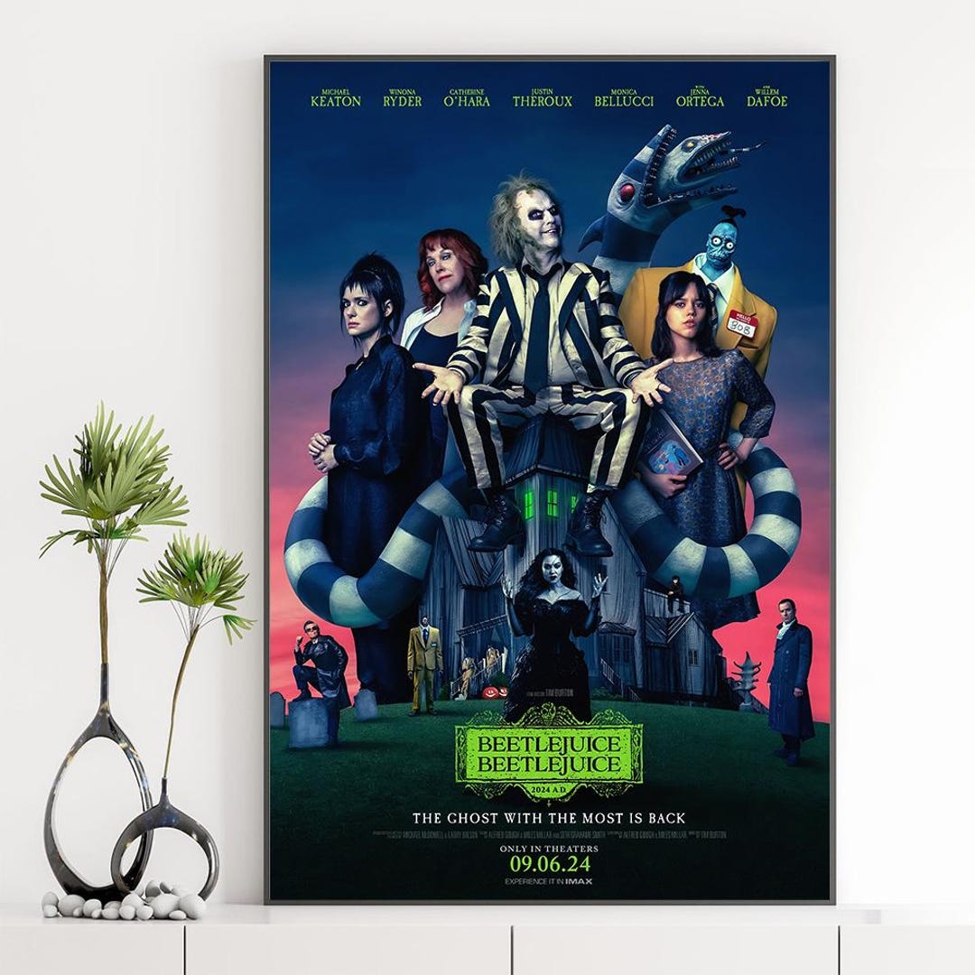 Beetlejuice Beetlejuice Movie Poster/2025 Movie/canvas Print/room