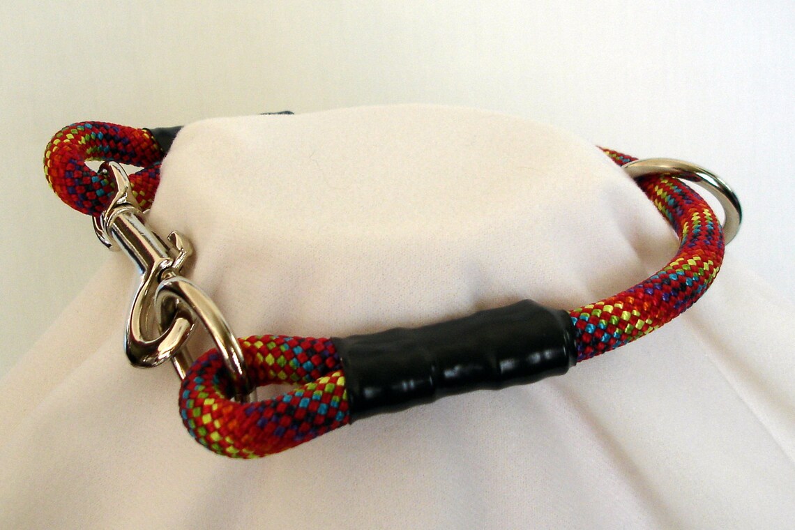 Custom Made Climbing Rope Dog Collar Choose Rope Color Etsy