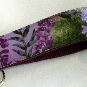 Fireweed Keychain Wristlet, Alaskan Key Fob, Alaska Key Chain Fob, Floral Key Wristlet, Key Fob Keychain, Key Chain Wristlet