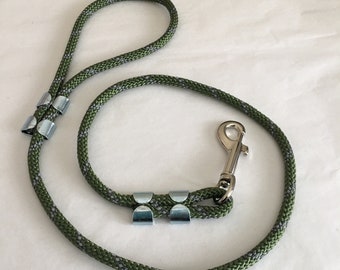 Green Rope Dog Leash, 8mm Green Rope, Any Length, Custom Made, Strong Leash For Medium and Large Dogs
