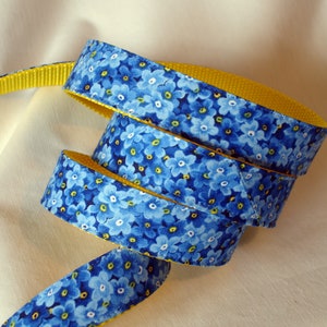 Forget Me Not Dog Leash and Collar, 1&quot; Wide, Alaska State Flower