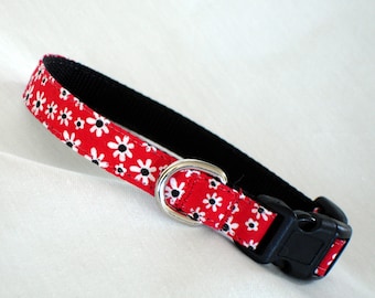 Daisy Small Dog Collar, 1/2 Inch Wide, Adjustable Between 7 and 11 Inches