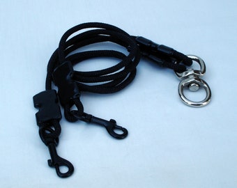 Splitter For 2 Small Dogs, No Tangle, Coupler For 2 Little Dogs, 6mm Climbing Cord, Handmade USA