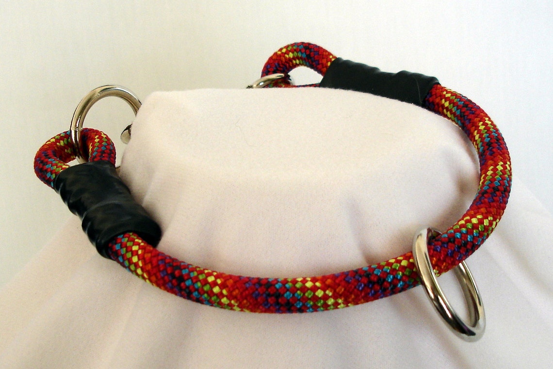 Custom Made Climbing Rope Dog Collar Choose Rope Color Etsy
