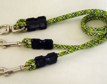 Dog Leash Coupler Set: 7mm Climbing Rope for 2 Dogs, Handmade USA
