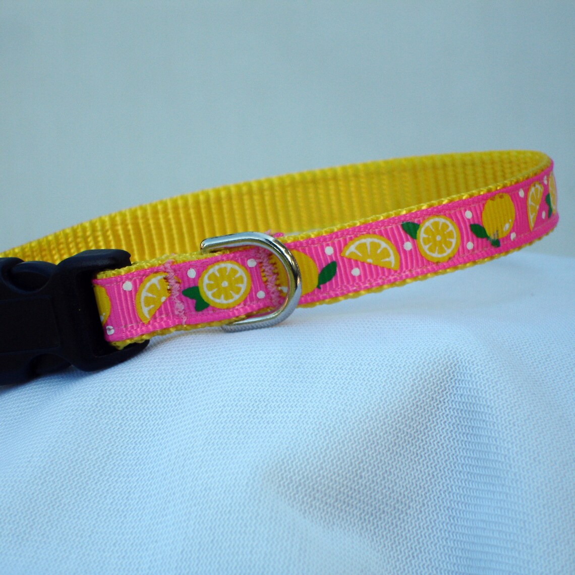 Lemon Small Dog Collar 7/16 Inch Wide Adjustable 711 Etsy