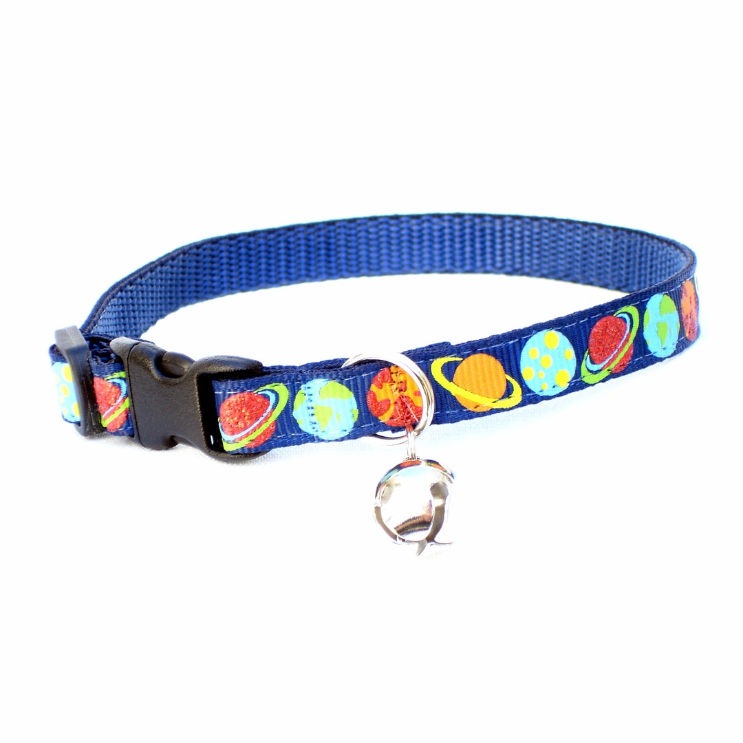 Space Cat Collar, Galaxy Cat Collar, Safety Breakaway Buckle, 3/8 Inch