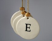 RESERVED for Louise 4 x Letter Christmas Bauble Ornaments