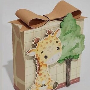 Box File Giraffe DIY Printable File Giraffe Watercolor Party Favor. Goody Boxes Party ...