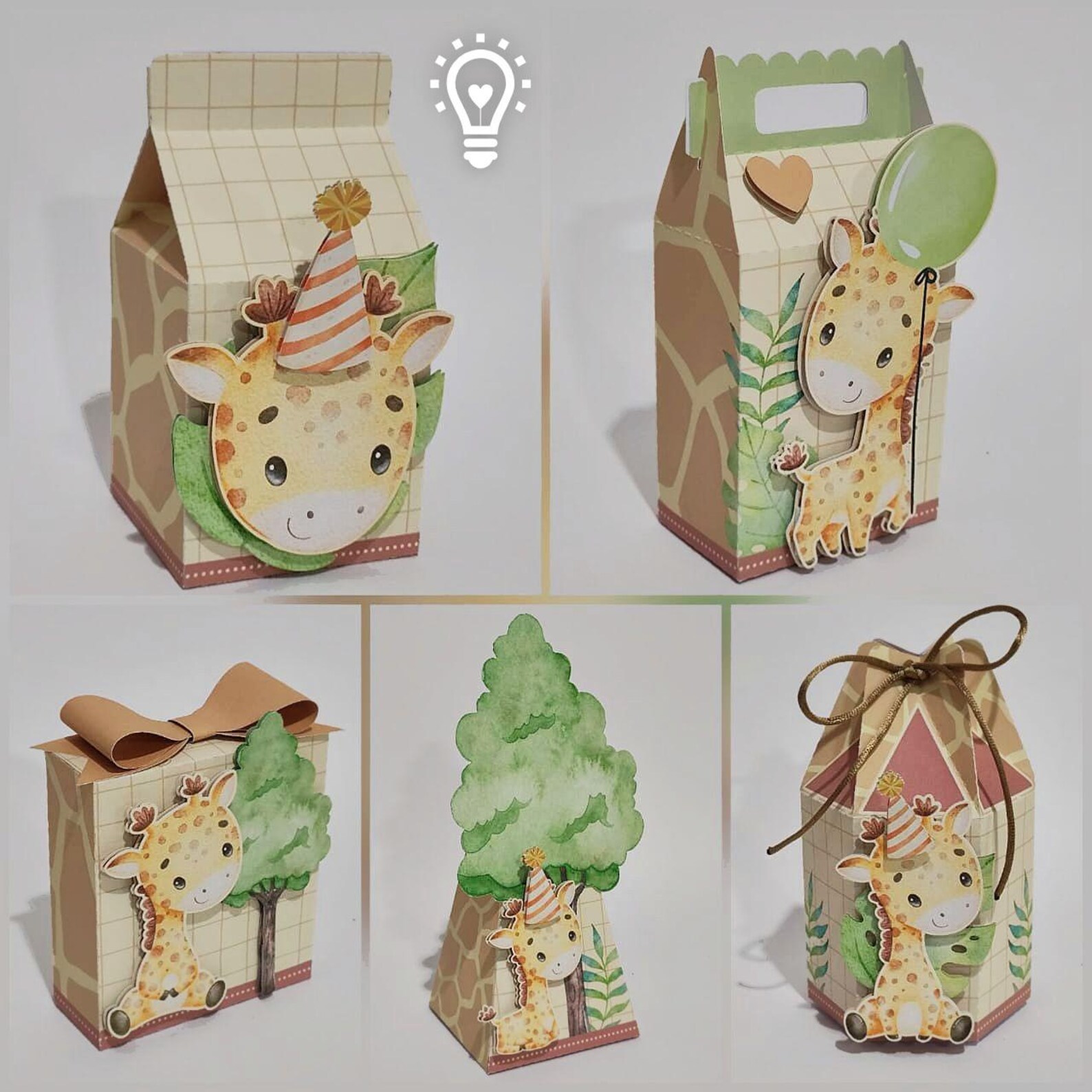 Box File Giraffe DIY Printable File Giraffe Watercolor Party Favor. Goody Boxes Party ...