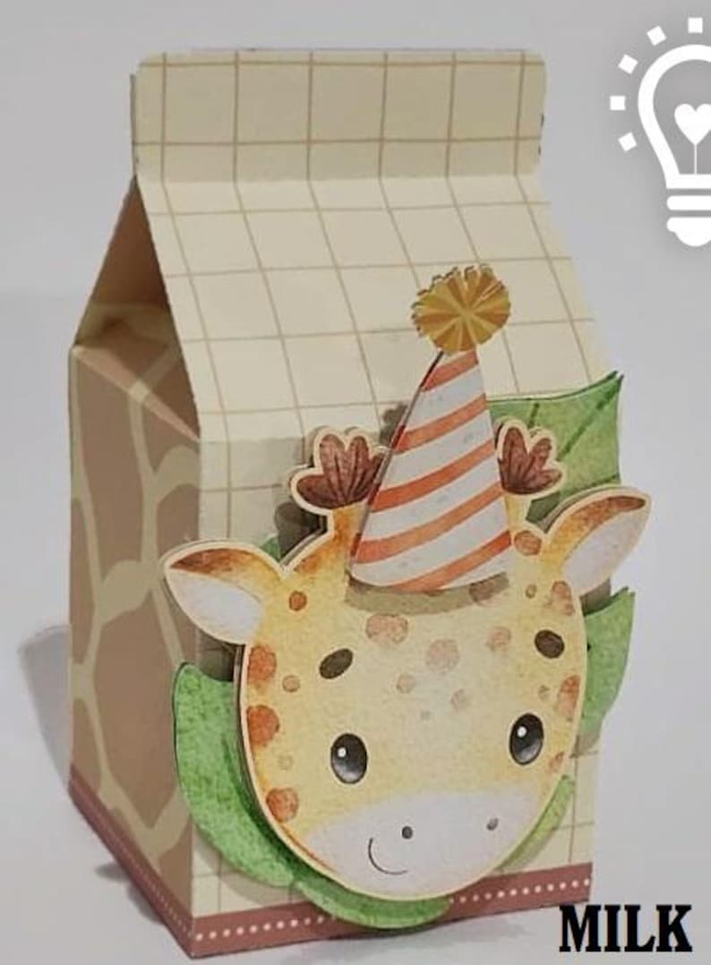 Box File Giraffe DIY Printable File Giraffe Watercolor Party Favor. Goody Boxes Party ...