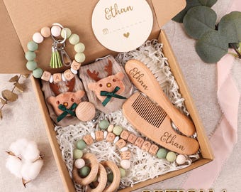Personalisierte neue Mama & Baby Geschenkbox, Neugeborenen Babyparty Geschenkset, neutrales Andenken für erste Mal Eltern