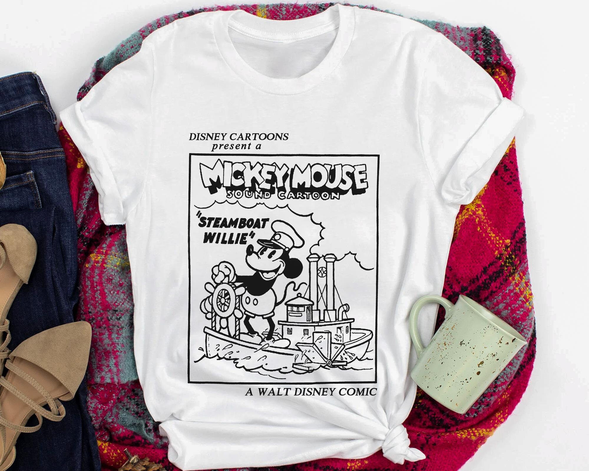 Discover Mickey Mouse Sound Cartoon Shirt, Steamboat Willie Shirt, Mickey 1928 T-shirt, Disney Comic Tee