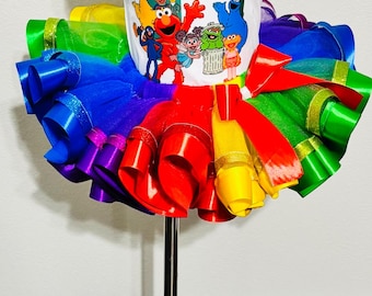 Regnbågsfärgad tutu-set för små flickor