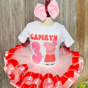 Peppa Pig Birthday Dress - Etsy Peppa Pig Birthday Dress - Etsy