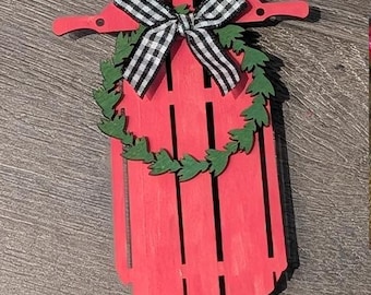 Archivo de corte SVG de trineo navideño para láser