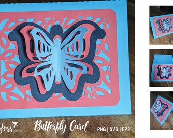 Butterfly Card Svg cut file