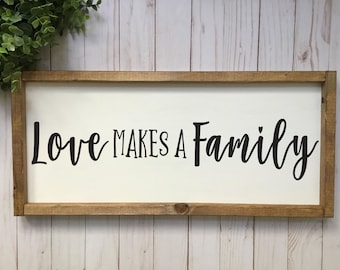 Love Makes a Family Sign SVG, Quotes Vector Art (Digital Download)