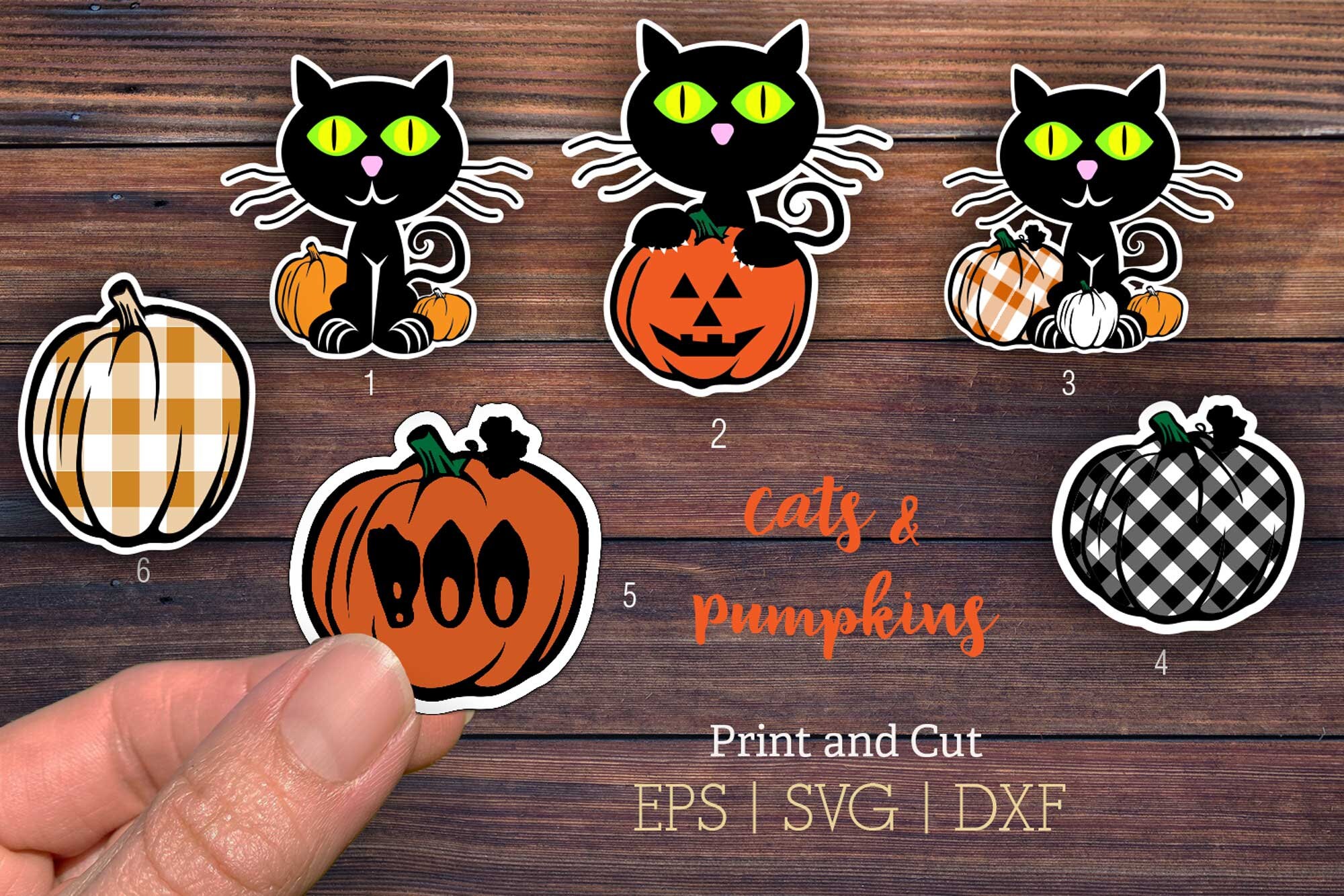 Halloween Sticker Bundle Svg File Eps File Dxf File Etsy