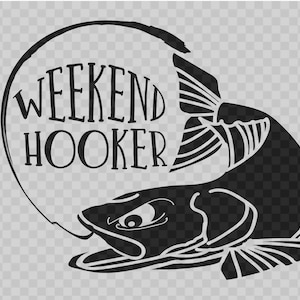Archivo SVG de Hooker de fin de semana, archivo de pesca, archivo de corte de pescado, pesca