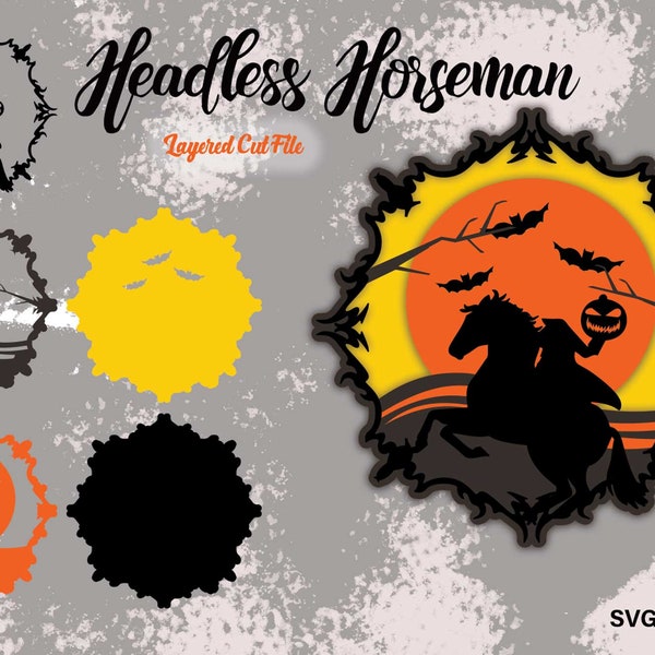 3-D Headless Horseman Layered svg file