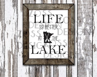 Das Leben ist besser am See SVG, PNG, DXF (Digital Download)