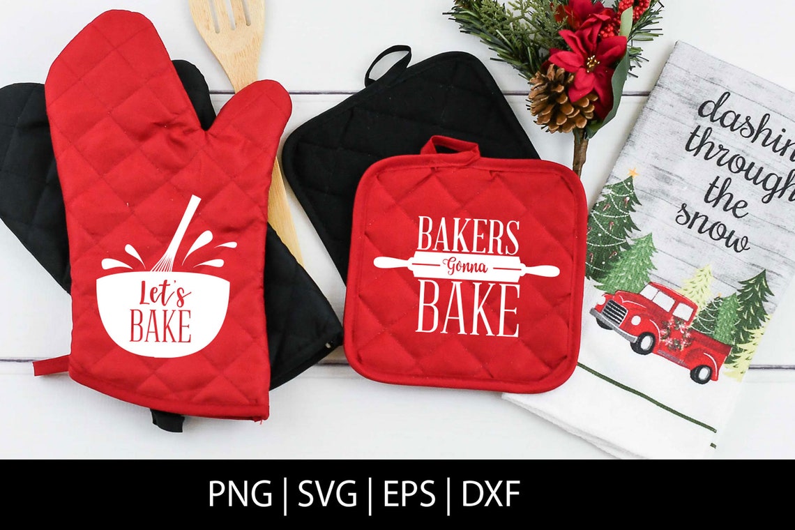 Christmas Baking SVG Cut Files Pot Holder Designs Baking Svg Files - Etsy