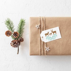 Deer family with Swirls SVG file, cut file